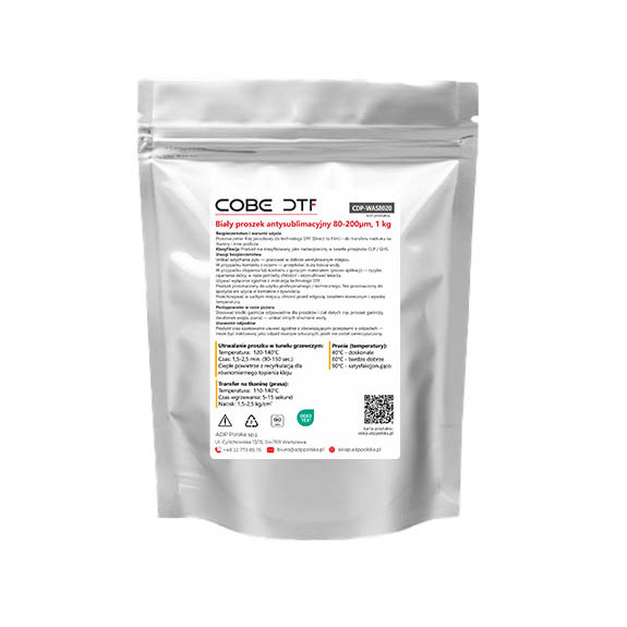 Biały proszek DTF antysublimacyjny 2