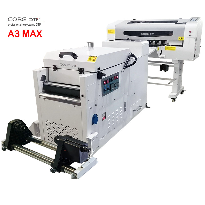 Drukarka DTF A3 Cobe  + proszkarka – kompaktowy zestaw 30 cm