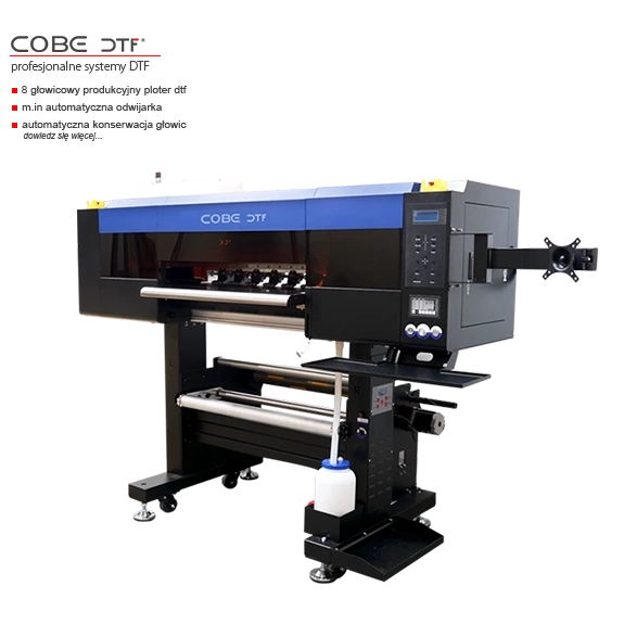 Drukarka DTF Cobe 5 głowic – widok z przodu